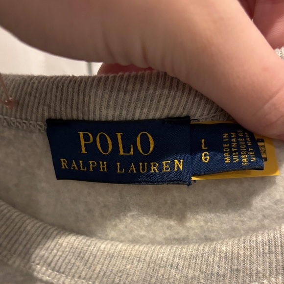 Polo by Ralph Lauren Heather Gray Bear Crewneck - Picture 2 of 4